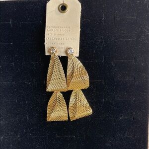Anthropologie Chain Double Drop Earrings. NWT